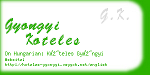 gyongyi koteles business card