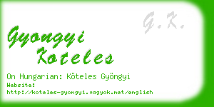 gyongyi koteles business card